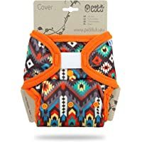 Petit Lulu pañalera | 3 tamaños | gancho y bucle | reutilizable y lavable | impermeable | fabricado en Europa naranja…